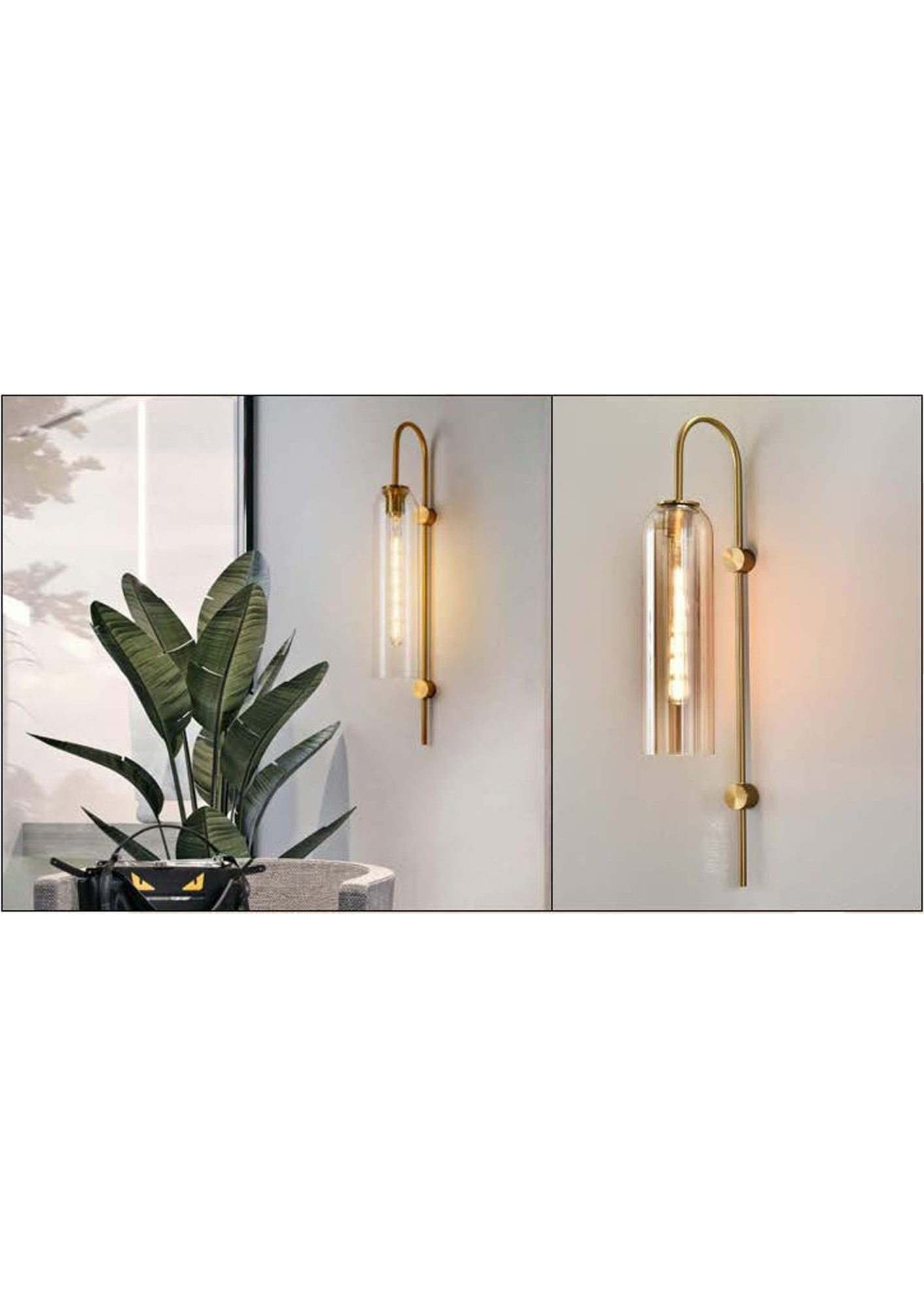 Beyond Lights - Brass Cylinder Sconce- GL